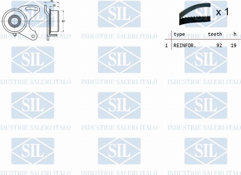 Saleri SIL TK1167 - Zobsiksnas komplekts ps1.lv