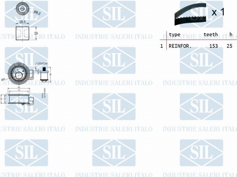 Saleri SIL TK1105 - Zobsiksnas komplekts ps1.lv