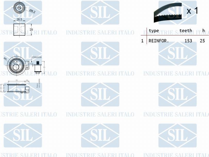 Saleri SIL TK1107 - Zobsiksnas komplekts ps1.lv