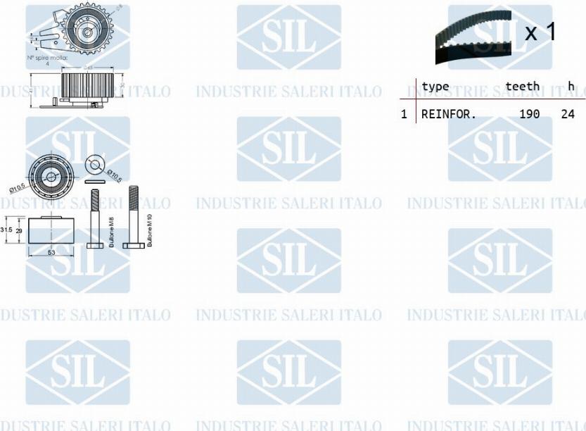 Saleri SIL TK1133 - Zobsiksnas komplekts ps1.lv