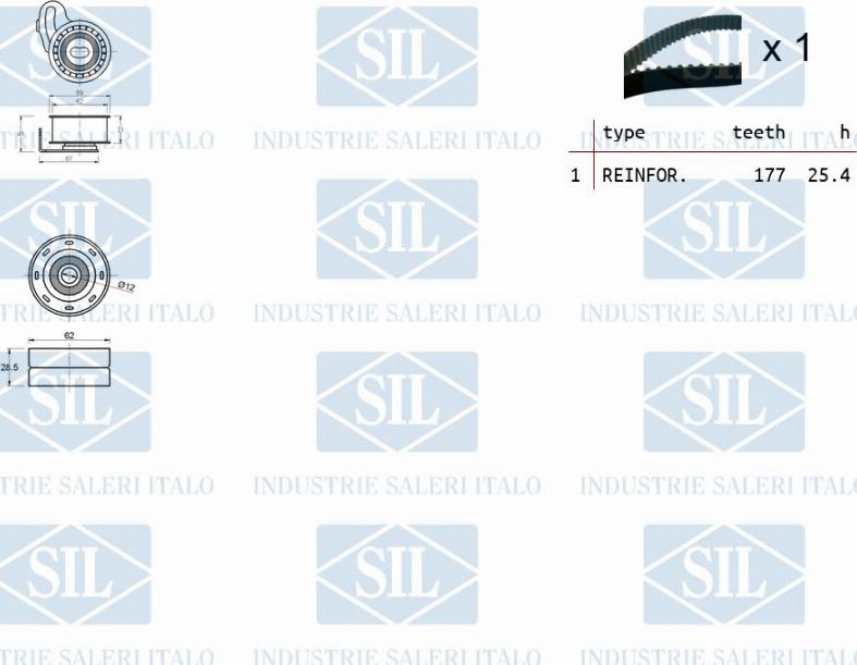 Saleri SIL TK1172 - Zobsiksnas komplekts ps1.lv