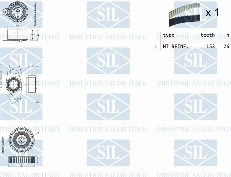 Saleri SIL TK1349 - Zobsiksnas komplekts ps1.lv