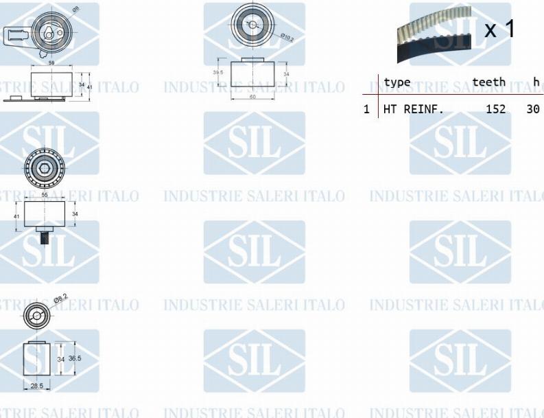 Saleri SIL TK1327 - Zobsiksnas komplekts ps1.lv