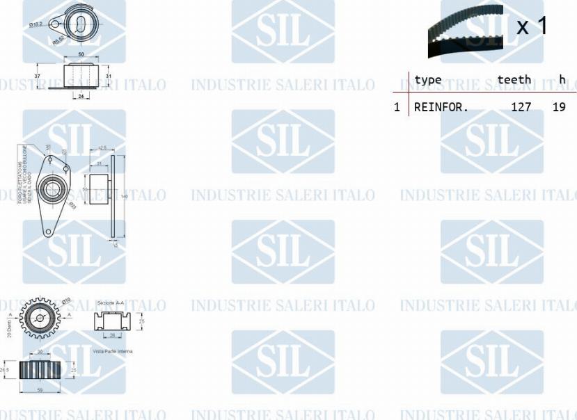 Saleri SIL TK1249 - Zobsiksnas komplekts ps1.lv