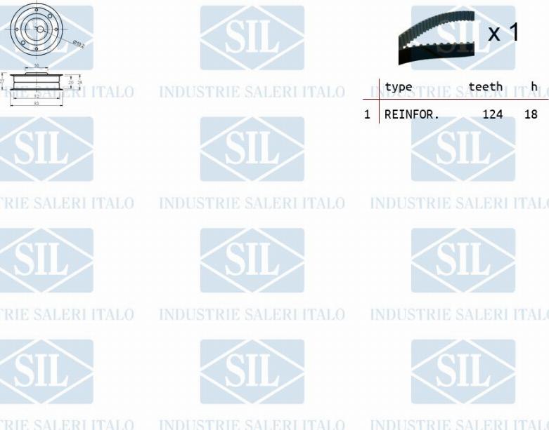 Saleri SIL TK1241 - Zobsiksnas komplekts ps1.lv