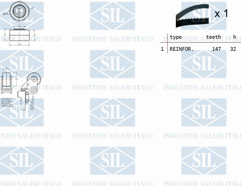 Saleri SIL TK1259 - Zobsiksnas komplekts ps1.lv