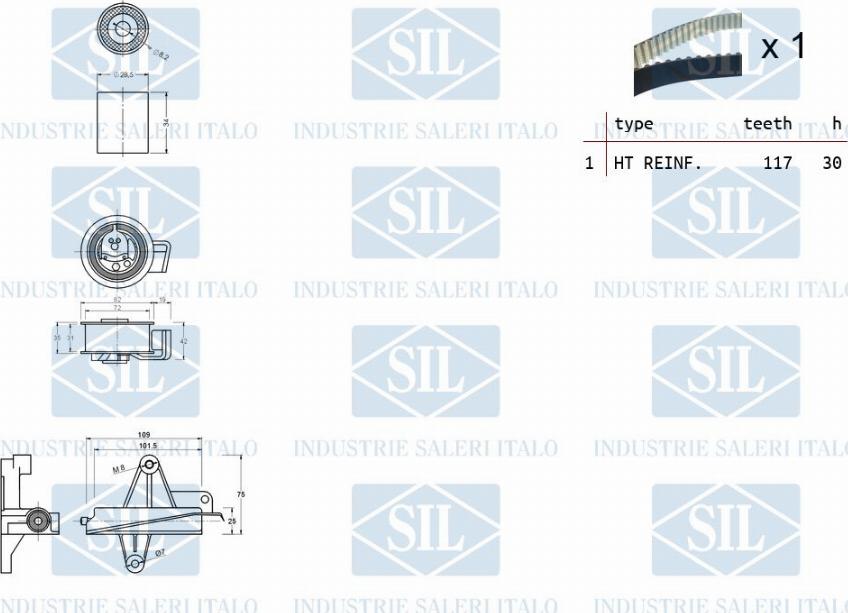 Saleri SIL TK1255 - Zobsiksnas komplekts ps1.lv