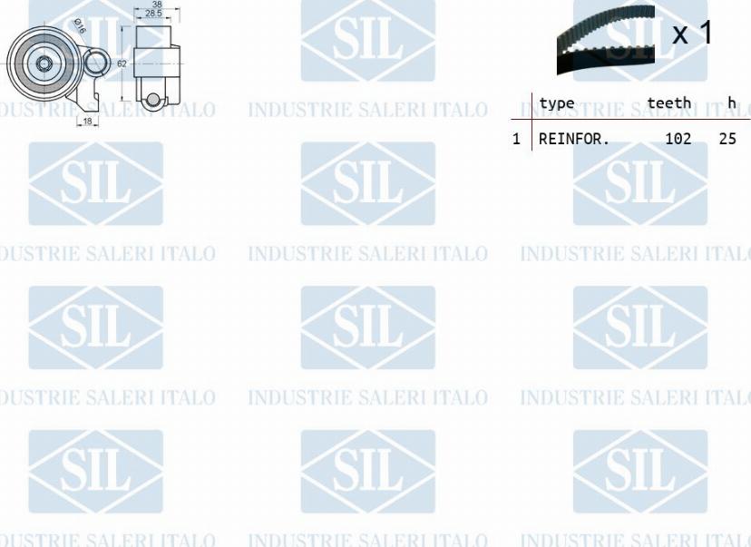 Saleri SIL TK1268 - Zobsiksnas komplekts ps1.lv