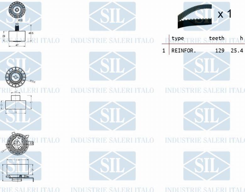 Saleri SIL TK1232 - Zobsiksnas komplekts ps1.lv