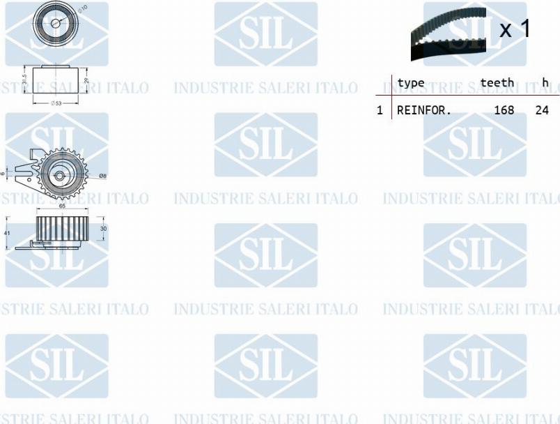 Saleri SIL TK1229 - Zobsiksnas komplekts ps1.lv