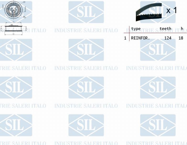 Saleri SIL TK1227 - Zobsiksnas komplekts ps1.lv