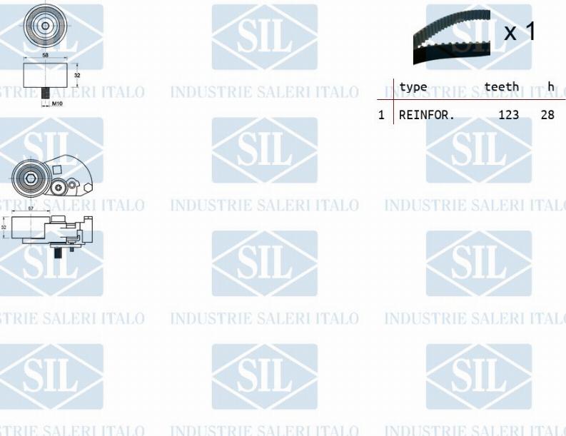 Saleri SIL TK1275 - Zobsiksnas komplekts ps1.lv