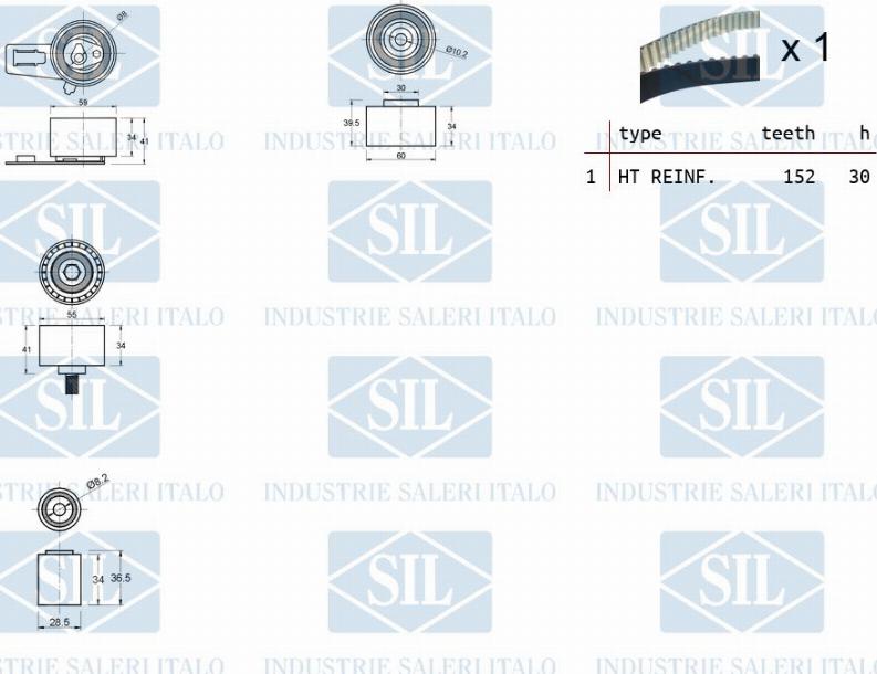 Saleri SIL TK1273 - Zobsiksnas komplekts ps1.lv