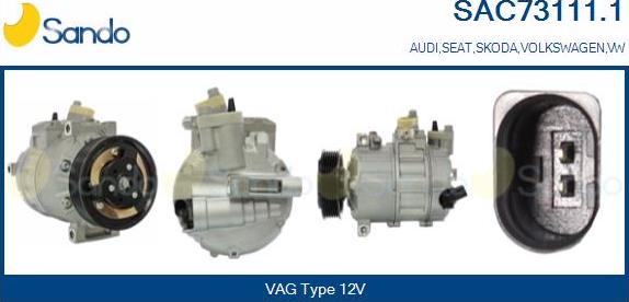 Sando SAC73111.1 - Kompresors, Gaisa kond. sistēma ps1.lv
