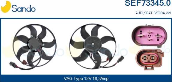 Sando SEF73345.0 - Ventilators, Motora dzesēšanas sistēma ps1.lv