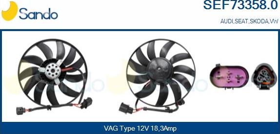 Sando SEF73358.0 - Ventilators, Motora dzesēšanas sistēma ps1.lv