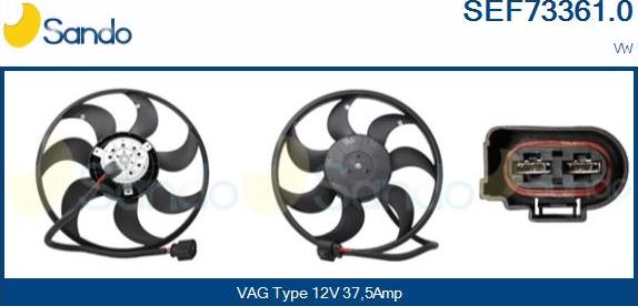 Sando SEF73361.0 - Ventilators, Motora dzesēšanas sistēma ps1.lv