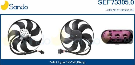 Sando SEF73305.0 - Ventilators, Motora dzesēšanas sistēma ps1.lv