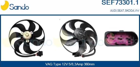 Sando SEF73301.1 - Ventilators, Motora dzesēšanas sistēma ps1.lv