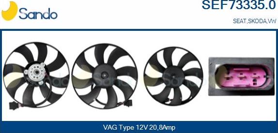 Sando SEF73335.0 - Ventilators, Motora dzesēšanas sistēma ps1.lv