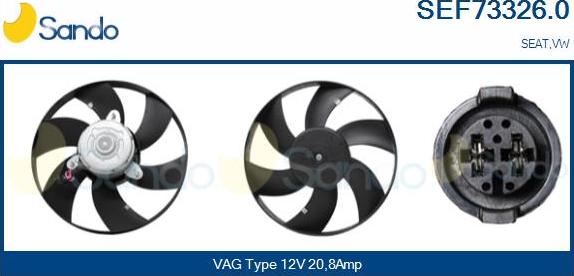 Sando SEF73326.0 - Ventilators, Motora dzesēšanas sistēma ps1.lv