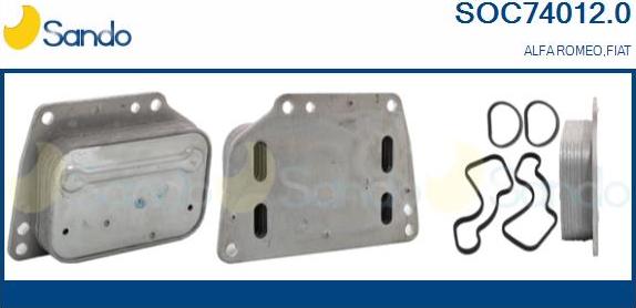 Sando SOC74012.0 - Eļļas radiators, Motoreļļa ps1.lv