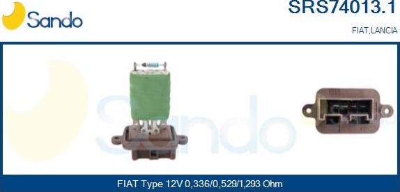 Sando SRS74013.1 - Rezistors, Salona ventilators ps1.lv