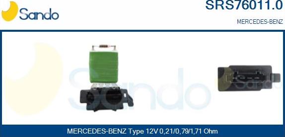 Sando SRS76011.0 - Rezistors, Salona ventilators ps1.lv