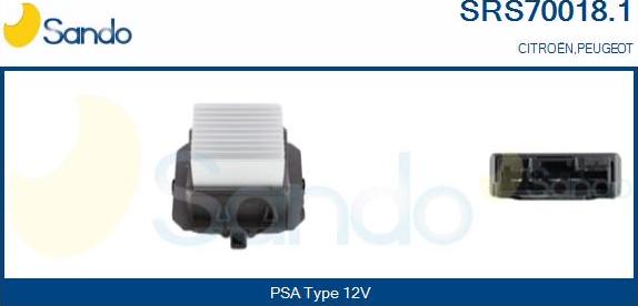 Sando SRS70018.1 - Rezistors, Salona ventilators ps1.lv