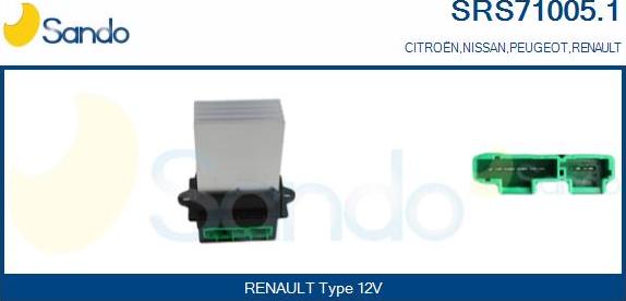 Sando SRS71005.1 - Rezistors, Salona ventilators ps1.lv