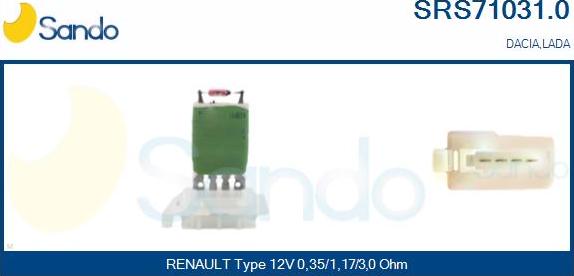 Sando SRS71031.0 - Rezistors, Salona ventilators ps1.lv