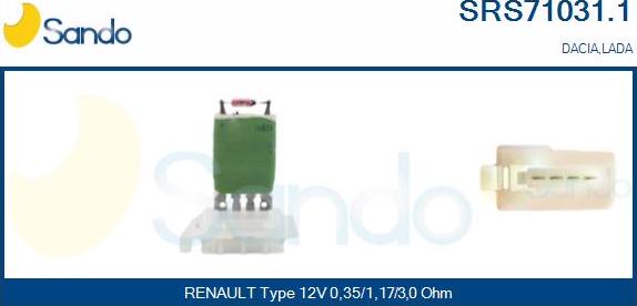 Sando SRS71031.1 - Rezistors, Salona ventilators ps1.lv