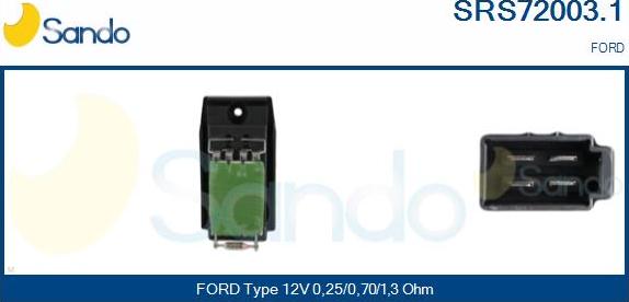 Sando SRS72003.1 - Rezistors, Salona ventilators ps1.lv