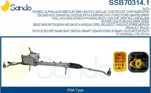 Sando SSB70314.1 - Stūres mehānisms ps1.lv