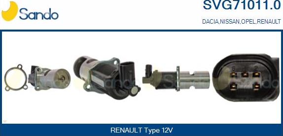 Sando SVG71011.0 - Izpl. gāzu recirkulācijas vārsts ps1.lv