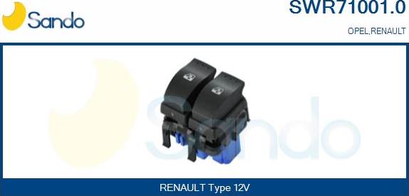 Sando SWR71001.0 - Slēdzis, Stikla pacēlājmehānisms ps1.lv