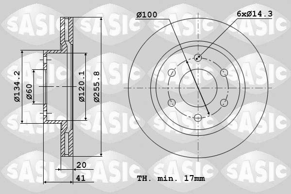 Sasic 9004576J - Bremžu diski ps1.lv