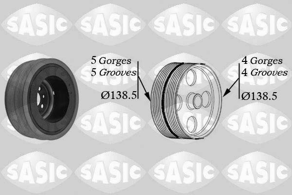 Sasic 9001804 - Piedziņas skriemelis, Kloķvārpsta ps1.lv