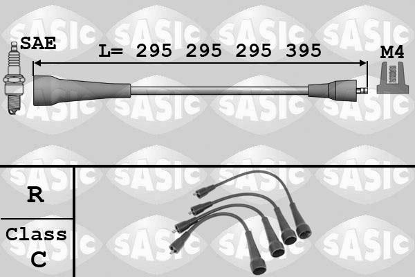 Sasic 9284001 - Augstsprieguma vadu komplekts ps1.lv