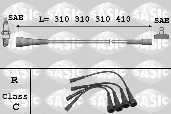 Sasic 9284003 - Augstsprieguma vadu komplekts ps1.lv