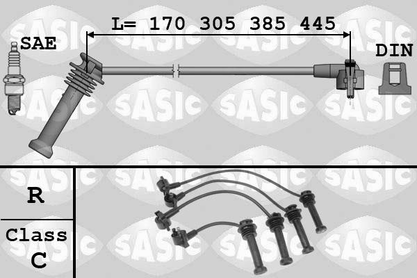 Sasic 9286054 - Augstsprieguma vadu komplekts ps1.lv