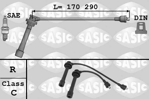 Sasic 9286062 - Augstsprieguma vadu komplekts ps1.lv