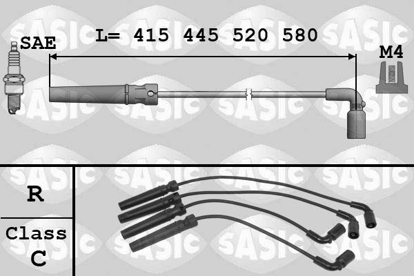 Sasic 9286003 - Augstsprieguma vadu komplekts ps1.lv