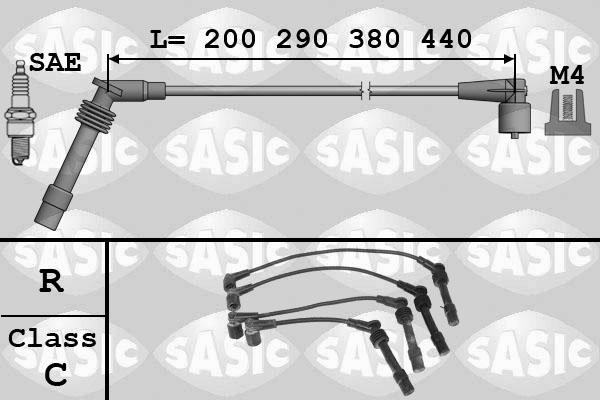 Sasic 9286002 - Augstsprieguma vadu komplekts ps1.lv