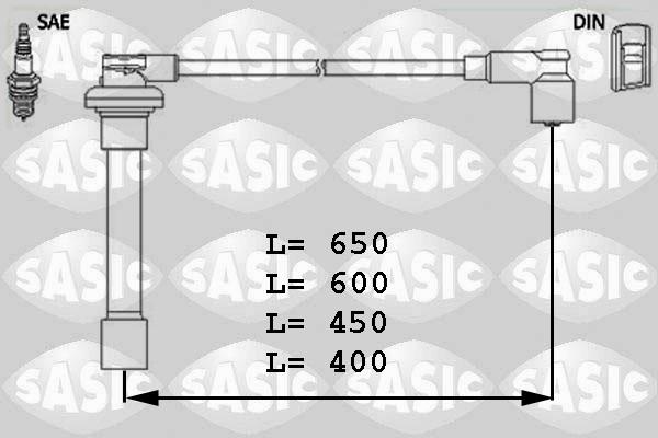 Sasic 9286010 - Augstsprieguma vadu komplekts ps1.lv