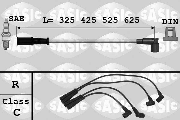 Sasic 9286017 - Augstsprieguma vadu komplekts ps1.lv