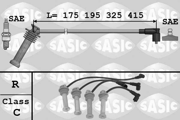 Sasic 9286031 - Augstsprieguma vadu komplekts ps1.lv