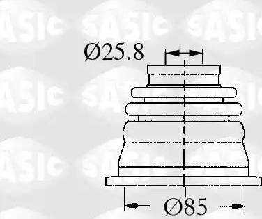 Sasic 4003458 - Putekļusargs, Piedziņas vārpsta ps1.lv