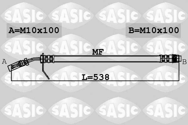 Sasic 6604009 - Bremžu šļūtene ps1.lv