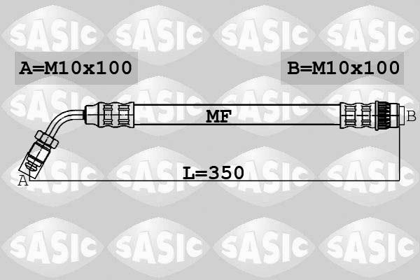 Sasic 6604019 - Bremžu šļūtene ps1.lv